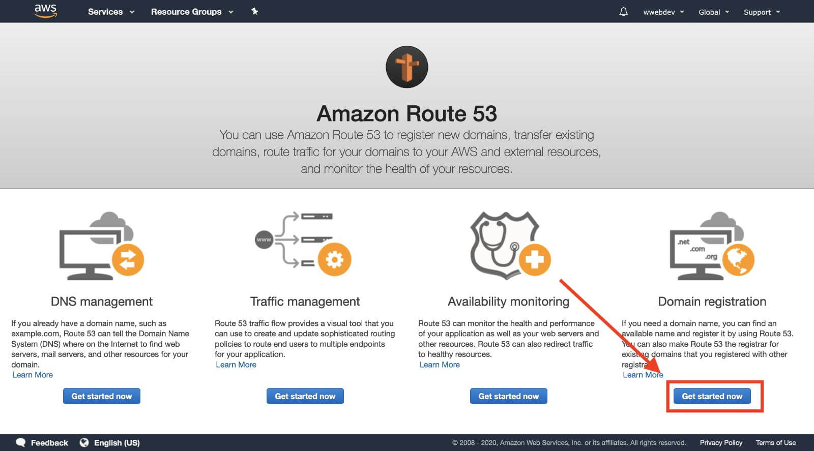 route 53 domain registration