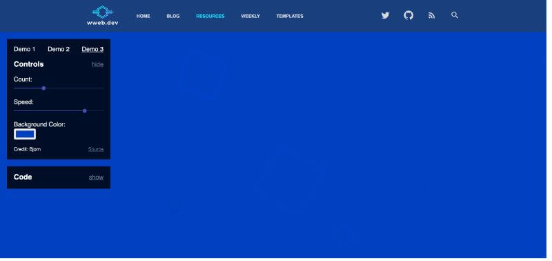 Rectangle animate background CSS screenshot